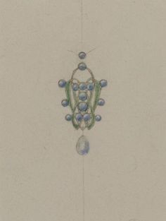 Design for a pendant Design 1906-1909 (made) ARTIST/MAKER Knox, Archibald (designer) PLACE OF ORIGIN London (made) Archibald Knox, National Art, Victoria And Albert, Victoria And Albert Museum, Pendant Design, Wind Chimes, Belly Button Rings, London