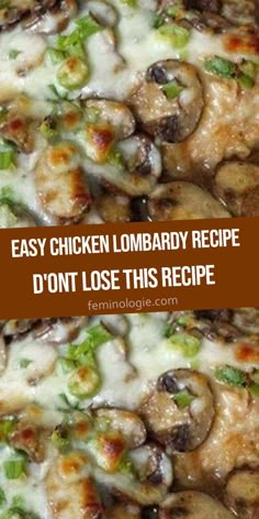 an easy chicken lombaby recipe that's done in less than 10 minutes