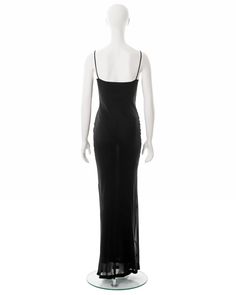 Gucci by Tom Ford black bias cut silk crepe chiffon evening slip dress, ss 1997 For Sale at 1stDibs | tom ford slip dress Elegant Black Sheer Slip Dress, Sheer Satin Slip Dress For Night Out, Sheer Black Slip Dress For Parties, Fitted Sheer Slip Dress For Evening, Chic Sheer Evening Slip Dress, Black Sheer Silk Maxi Dress, Chic Sheer Slip Dress For Evening, Black Bias Cut Maxi Slip Dress, Evening Sheer Silk Slip Dress