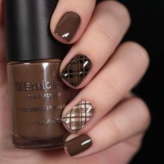 Dazzle Dry Nail Art, Autumn Nail Inspiration, Plaid Fall Nail Designs, Fall Leopard Print Nails, Thanksgiving Short Nails, Brown Fall Nails Designs, Fall Fingernails, Cappuccino Nails, Fall Cheetah Nails