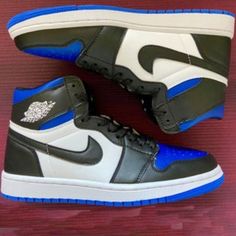 Take the court and street in style with these one-of-a-kind Custom Air Jordan 1s. Featuring an eye-catching black and blue colorway, you'll make a statement in these legendary kicks. Put your foot down to challenge the status quo and up your style game with a hint of emoji! 🔥 100% genuine, Brand New.👟 Custom sneakers.💫 Every pair is hand-made to order.✨ Best quality waterproof and scratch-proof paints used.✨ 1000+ satisfied customers across various platforms. 🌎Free worldwide shipping,shippin Air Jordens1 Blue, Dark Blue Air Jordans, Nike Jordans Costom Blue 100$, Air Jordan 1 Custom, Jordans Blue And Black, Blue Synthetic Jordan Shoes For Streetwear, Jordan 1 Custom, Flowers Anime, Blue Air Jordan 1