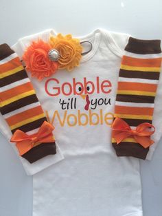 Oh I can't resist for Thanksgiving!  https://www.etsy.com/listing/241392149/infant-girl-thanksgiving-outfit-gobble Thanksgiving Dresses, Toddler Fall Outfits Girl, 1st Thanksgiving, Thanksgiving Baby Outfits, Girls Thanksgiving Outfit, Toddler Girl Fall