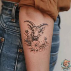 Unleashing the Adorable: The Charm of Goat Tattoos: 179 Designs - inktat2.com Mountain Goat Tattoo Design, Mountain Goat Tattoo, Geometric Goat Tattoo, Goat Tattoos, Nigerian Goats, Goat Tattoo, Cowgirl Tattoos, Goat Horns, Goat Skull