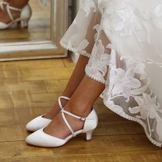 Perfect Bridal Renate Ivory Satin Heel Courts with Crossover Straps Prom Shoes Sparkly, Low Heel Wedding Shoes, Comfortable Bridal Shoes, Bridesmaids Jumpsuits, Wedding Shoes Vintage, Beautiful Wedding Shoes, Blue Hair Accessories, Designer Wedding Shoes, Wedding Shoes Comfortable