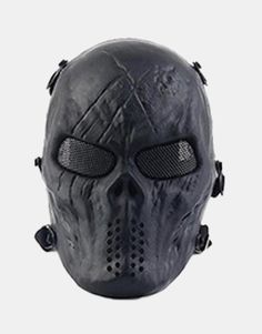 ProductNo SP230107I2LV Black Post-apocalyptic Masks And Prosthetics For Cosplay, Black Full Face Punk Masks And Prosthetics, Post-apocalyptic Full Face Black Mask, Black Masks And Prosthetics For Halloween Streetwear, Black Masks And Prosthetics For Halloween, Full Face Black Masks For Cosplay, Black Gothic Skull Mask, Black Skull Mask For Halloween, Halloween Black Mask And Prosthetics