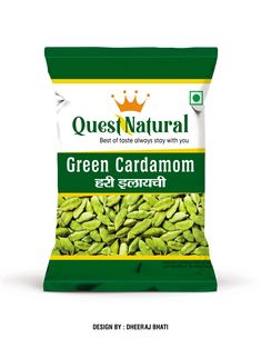 DHEERAJ BHATI ( Quest Natural - Green Cardamom ) Green Cardamom, Pouch Design, General Knowledge Book, Food Advertising, Protein Bar, Protein Bars, General Knowledge, Food Packaging