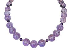 This gorgeous strand of beautifully matched Rose de France amethyst beads is sure to make you smile! Rose de France amethyst is known for its lovely pastel purple color, and these impressive 14mm round beads are simply stunning! Amethyst has been prized for centuries - not only for its undeniable beauty but also for the healing and stress-reducing properties it is believed to possess. Luxury Purple Beaded Necklaces With Round Beads, Luxury Faceted Round Beaded Necklace, Pastel Purple Color, Artisan Bracelets, Amethyst Beads, Pastel Purple, Silk Thread, You Smile, Deep Purple