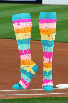 Sprinkles Softball Socks Softball Socks, Sprinkles Design, Silly Socks, Team Socks, Custom Softball, Tie Dye Socks, Soccer Socks, Soccer Uniforms, Small Acts Of Kindness