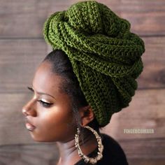 Head Wraps For Natural Hair, Crochet Head Scarf, Headwrap Tutorial, Hair Wrap Scarf, Hair Scarf Styles, Head Scarf Styles, African Head Wraps