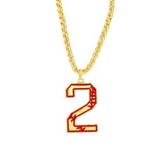 Red Enamel Numeral Number Pendant Necklaces For Women in Gold Color Numeral Numbers, Woman In Gold, Jewelry Details, Detailed Necklace, Enamel Necklaces, Punk Style, Necklaces For Women, Punk Fashion, Pendant Necklaces