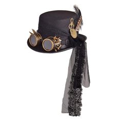 PRICES MAY VARY. Our steampunk hats are made of thick felt,light weight to wear GRACEART handmade steampunk hats for unisex adults Two size option: circumferences 58cm / 61cm The goggle with adjustable strap is removable and can be worn alone Steampunk,Victorian,Industrial Age Cosplay costume GRACEART handmade steampunk hats for unisex adults Our awesome unisex steampunk hats are the perfect addition to your steampunk costume, Masquerade Costume Party,Mardi Gras Carnival Parade 1) Size: Head cir Steampubk Hat, Steampunk Cat Hat, Steampunk Winter Hat, Steampunk Womens Hats, Steampunk Top Hat Pattern, Steampunk Pirate Female Hat, Steampunk Hats, Top Hats For Women, Halloween Costume Hats