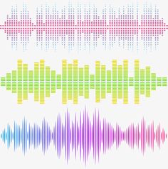 sound waves are shown in different colors