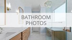 the bathroom is clean and ready to be used as a photo studio or office space