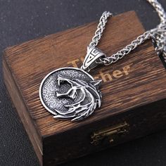 Geralt of Rivia's Necklaces - For Gamers and Fantasy Lovers A bold, durable Necklaces crafted from stainless steel, perfect for men or woman who love Norse Mythology. Ideal for those seeking a Nordic-inspired gift. ✅Material Made from stainless steel, ensuring durability, and a sleek finish. ✅Length 50 cm 70 cm ✅HOW TO ORDER YOUR Wolf Stainless Steel Pendant 1. Check our photos for sizing options. 📏 2. Choose the quantity of Necklaces you'd like to order. ✨ 3. Select your size from the drop-dow Witcher Medallion, Viking Arm Rings, The Wild Hunt, Witch Pendant, Vikings Gifts, Mens Chain Bracelet, Mystical Jewelry, Viking Necklace, Doll Jewelry