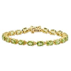 14K YELLOW GOLD 9 CARAT TOTAL WEIGHT PERIDOT BRACELET Peridot Bracelet, Citrine Bracelet, Peridot Jewelry, Peridot Pendant, Bracelets Gold, Garnet Bracelet, Peridot Stone, Rose Jewelry, Peridot Gemstone