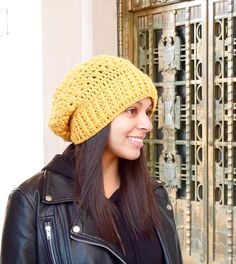 This slouchy hat is casual and classic you will look great wearing it in the day or night. It fits an average teen or adult head of 20 to 23inches in circumference. Casual Slouchy Bonnet, Everyday Solid Color One-size Hats, Trendy Slouchy Beanie For Fall, Warm Slouchy Solid Color Hat, Warm Slouchy Casual Bonnet, One Size Solid Color Hat For Fall, Casual Warm Slouchy Bonnet, Slouchy Beanie Hats For Everyday Wear, Outdoor Slouchy Beanie Hat