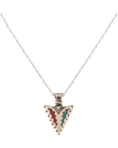 Silver Legends Women's Turquoise and Coral Arrowhead Necklace , Turquoise Cute Western Necklaces, Punchy Jewelry, Cute Cowgirl Boots, Bring Good Luck, Country Jewelry, Western Necklaces, Cowgirl Bling, Turtle Jewelry, Boot Barn