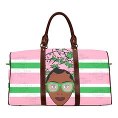 Buying this item means you have read and agree to the shipping and delivery timeframe. Delays can occur in transit and that is beyond our control.  We do not offer expedited shipping. Black Girl Magic Pink Green Stripe Head Wrap Beautiful Black Woman Travel Bag Handbag Purse Melanin Unique Design Print Free ShippingShipping times are business days they do not include weekends or holidays. Please review shipping timeframe.Will not arrive with watermark* Made of high-grade waterproof fabric with m Trendy Bag With Luggage Sleeve, Trendy Bag With Luggage Sleeve As Gift, Black Woman Travel, Small Travel Bag, Automatic Umbrella, Luggage Cover, Head Wrap, Waterproof Fabric, Handbag Purse