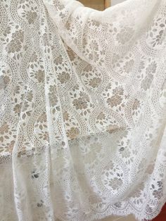 3 Meters Top Quality Chantilly Eyelash Lace Fabric in Off White , Retro Floral Embroidery Wedding Go White Dupatta With Lace Work For Summer, Bohemian White Lace Dupatta, White Bohemian Lace Dupatta, Cream Lace Work Dupatta, Cream Lace Dupatta With Lace Work, Bohemian Lace Dupatta With Lace Work, Cream Lace Dupatta, Crochet Lace For Summer Weddings, Summer Wedding Crochet Lace