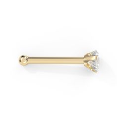 If you are looking for the perfect diamond nose stud, this is the one. Not only is it designed for comfort, but it is also crafted to enhance the diamond's radiance. The Lumina setting sits flush on (not in) your piercing, and it has only 3-prongs maximizing the sparkle of your premium VS1 diamond while minimizing visible metal when worn. Diamond Carat: .03ct. (2mm) | Conflict-free genuine diamond Diamond Clarity: VS1 (ideal) Our Lumina setting maximizes the diamonds natural sparkle 3-Prongs min Yellow Gold Piercings With Prong Setting Round Cut, Elegant Diamond Nose Studs As Gift, Diamanté Nose Ring, Gold Diamond Round Cut Piercings, Elegant Diamond Gold Nose Rings, Elegant Prong Setting Nose Studs For Anniversary, Yellow Gold Diamond Nose Rings As Gift, Elegant 14k Yellow Gold Nose Rings, Elegant Gold Nose Rings With Prong Setting