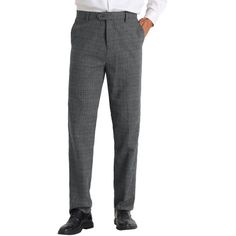 Lars Amadeus Dress Plaid Pants for men offer a slim fit with a classic tartan pattern. These pants feature a flat front and zipper button closure, making them suitable for formal occasions such as weddings, parties, and office work. The retro design enhances your overall appearance, and they can be paired with solid dress shirts, blazers, or sweaters for a business casual look. Made from a blend of 68% polyester and 32% cotton, these pants are comfortable and stylish. Machine washable for easy c Plaid Dress Pants Outfit Men, Men’s Grey Dress Pants Outfit, Men’s Plaid Dress Pants Outfits, Men’s Plaid Pants, Cheap Full-length Men's Dress Pants, Checked Pants, Checked Dress, Slim Fit Chino Pants, Solid Dress Shirt