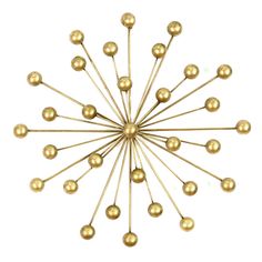 an image of a golden metal ball decoration