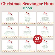 christmas scavenger hunt printables