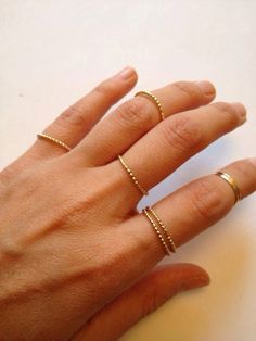 On Sale 14k Gold Filled - Stacking Ring - Stackable Ring - Wedding Ring - Trendy Stacking Ring - Handmade Ring - Minimalist Jewelry - Pinky ring Price is for 1 beaded ring . The pictures show how it looks in combination with other gold stacking rings . midi rings , pinky rings. the rings can be divided on one hand, one finger, or separated on both hands, little finger. The product will arrive to you packed in gift box and padded envelope to maintain the product Our jewelry are water resistant an Tiny 14k Gold Toe Ring, Tiny 14k Gold Open Ring, Yellow Gold Toe Ring, Gold Tiny Midi Rings Fine Jewelry, 14k Gold-filled Yellow Gold Ring, Tiny 14k Gold Filled Yellow Gold Ring, Dainty Gold Open Ring Band, Handmade Minimalist 14k Gold Filled Ring, Handmade Dainty 14k Gold Midi Rings