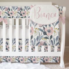 Moody Floral Crib Bedding Crib Bedding Modified Tot Moody Floral Nursery, Vintage Truck Nursery, Boho Crib Bedding, Floral Nursery Bedding, Elephant Crib Bedding, Flat Skirt, Floral Crib Bedding, Floral Crib Sheet, Girl Crib Bedding Sets