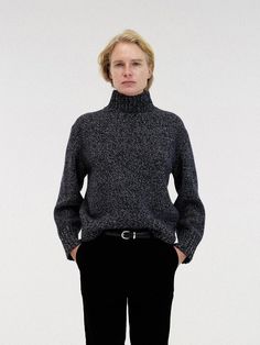 It is exceptionally soft and durable.We just want to reach out and touch this perpetually chic sweater.Designed for all wearing occasions and endless adventures. - Relaxed fit cozy wool sweater- Basic designe with turtle neck  - Ribbed hem and cuffs - We love the modern kind of cozy sweater- It fits loosely and easily- Super soft, no wardrobe is complete without this forever-polished knit Wool Polo Sweater With Funnel Neck For Fall, Wool Funnel Neck Polo Sweater For Fall, Workwear Textured Knit Sweater With Funnel Neck, Textured Knit Funnel Neck Sweater For Work, Wool Turtleneck Polo Sweater For Fall, Fall Wool Turtleneck Polo Sweater, Wool Turtleneck For Workwear, Wool Turtleneck For Work, High Neck Wool Sweater For Work