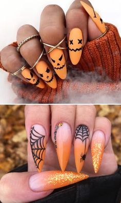 Ongles Halloween, Halloween Nail Ideas, Fall Nail Trends, Spring Nail Designs, Stiletto Nails Designs, Brighter Days, Polygel Nails, Creative Nail Designs