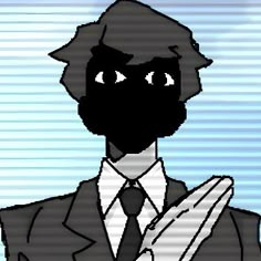 an animated man wearing a suit and tie