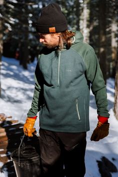 TOUGH ENOUGH FOR THE TRAIL, WARM ENOUGH FOR ANY ADVENTURE. The legendary High-E Hoodie from VOORMI isn't your average sweatshirt. This versatile piece transitions from a breathable midlayer to a weather-protective outer layer, making it a true all-condition companion. Built with innovative SURFACE HARDENED™ Thermal Wool, it keeps you comfortable and dry, while the relaxed fit allows for easy layering. The relaxed fit allows for easy layering, and the unique kangaroo pocket design ensures easy ac Windproof Long Sleeve Sweatshirt For Outdoors, Windproof Long Sleeve Sweatshirt For Outdoor Activities, Winter Outdoor Hooded Jacket With Half-zip, Winter Outdoor Hooded Half-zip Jacket, Urban Outdoor Sweatshirt With Fleece Lining, Techwear Hoodie With Ribbed Cuffs For Outdoor, Outdoor Techwear Hoodie With Ribbed Cuffs, Half-zip Hoodie With Drawstring For Outdoor, Outdoor Half-zip Hoodie With Drawstring