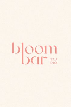 the logo for bloom bar studio