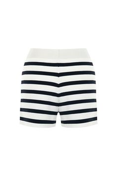 This Women's Striped Shorts feature a casual, cute style that pairs effortlessly with a blouse, tee, T-shirt, top, crop top, cami, tank, vest, and more for a chic casual look. They come with an elastic waist, wide legs, and a mini striped design. Hand wash Material: 65% Viscose, 35% Polyamide High rise Officially licensed Imported Brand: Nocturne Model Product Size: S Model Size: Height 5'10 / Bust 29.5 in / Waist 23 in / Hips 34 in True the size. Casual Striped Short Tops, Striped Short Length Tops, Casual Striped Stretch Shorts, Striped Short Top For Spring, Chic Short Cotton Tops, Spring Suit, Chic Casual, Gifts For New Mums, Cute Style