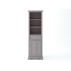 Fremont 20 in. W x 14 in. D x 65 in. H Linen Cabinet in Grey - Super Arbor Nice Bathrooms, Transitional Style Bathroom, Freestanding Linen Cabinet, Linen Storage Cabinet, Bathroom Cabinets Diy, Granite Vanity Tops, Beautiful Energy, Linen Cabinets, Bathroom Linen Cabinet