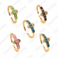 ★18K Gold Filled Baby Script Ring, Exquisite Gold Ring, Enamel Round Ring, Ring Charm, Adjustable Ring, Gold Open Ring 1PCS★❤If you need more 24K gold-plated accessories, please click the link below❤：https://www.etsy.com/shop/CharmFeeling?ref=seller-platform-mcnav&section_id=24860849Quantity：1pcs/5pcs/10pcs/PackPlating: Real Gold ,Nikel free, Leadfree,Cadmium freeColor：GoldUsage : Charm for bracelet, necklace or other crafts******************************************************************** Gold Enamel Stackable Rings As Gift, Personalized Enamel Ring As Gift, Personalized Enamel Ring For Gift, Personalized Enamel Rings As Gifts, Personalized Enamel Rings For Gifts, Zodiac Pendant, Bff Gifts, Round Rings, Open Ring