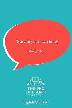 a speech bubble with the quote stay in your own lane - randy lehto