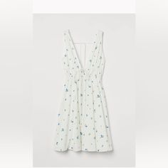 Nwt! So Cute For Summer H&m White Midi Dress For Daywear, H&m Knee-length Summer Dresses, White H&m Midi Dress For Daywear, Knee-length Summer Dresses By H&m, H&m Summer Dresses For Daywear, H&m Knee-length Dress For Day Out, H&m White Spring Dress, H&m Sundress For Daywear, H&m Cotton Sundress