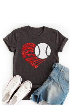 Baseball Heart Shirt | Glitter Baseball Heart T-Shirt | Youth or Adult PLEASE READ BEFORE ORDERING WE CANNOT RUSH ORDERS OR CREATE NEW DESIGNS DURING PEAK SEASON AUG - MAY. IF YOU NEED TO CANCEL PLEASE DO SO WITHIN 24HRS Please read full description before ordering we cannot be responsible for mistakes made by not reading the full description. ORDERING INSTRUCTIONS: 1. Select your Garment Size/Color Each size must be selected separately. Please do NOT leave a list of sizes in the notes. This wil Circuit Shirts, Drumline Shirts, Band Mom Shirts, Baseball Dad Shirts, Basketball Mom Shirts, Mom Tank Tops, Baseball Tee Shirts, Baseball Mom Shirts, Base Ball