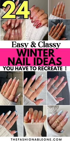 Explore 24 winter nails ideas with stunning winter nail designs. Discover elegant winter nails, including trendy winter nail art and classic winter nail designs. Find options for winter nails short and winter nails long, as well as unique winter nail designs and creative winter nail ideas. Perfect for adding a touch of seasonal style to your look! Simple Winter Nails, Nail Designs Winter, Nails For Winter