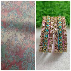 3d Bangles, Embroidered Bangles, Bangle Models, Aari Bangles, Diy Hair Accessories Tutorial, Bangle Making, Fabric Bangles