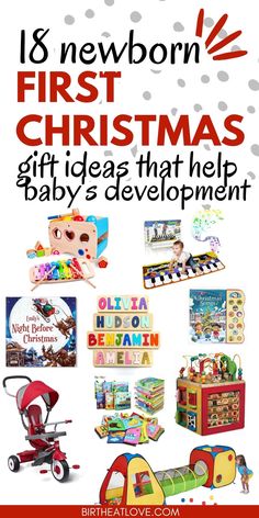 the first christmas gift ideas that help baby's development is featured in this ad