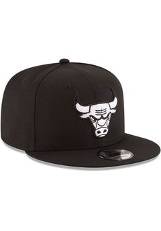 Wear your Bulls style with pride in this Chicago Bulls New Era Black 9FIFTY Snapback Hat! This Chicago Snapback Hat features a front embroidered team logo on a structured polyester crown with adjustable snap closure and flat visor. Go Bulls! Team logo embroidered on the front, New Era flag embroidered on the left side, Plastic snap closure to dial in the perfect fit, Structured crown, Polyester woven material, Flat visor, Polyester, Wipe clean with cloth or cleaning kit, Imported Casual Snapback Trucker Hat With Team Logo, Casual Trucker Hat With Team Logo Snapback, Casual Snapback Hat With Logo Patch For Fans, Casual Sports Event Hat With Team Logo, Casual Black Trucker Hat For Fans, Casual Snapback Hat With Team Logo And Curved Brim, Black Baseball Cap With Logo For Sports Events, Casual Curved Brim Snapback Hat With Team Logo, Black Sports Hats