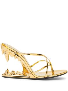 gold-tone calf leather metallic effect thong strap thin straps round open toe branded leather insole 110mm high sculpted heel Tone Calves, Sandals Gold, Chanel 2, Shoe Boot Sandals, Sandals Women, Women Sandals, Ballet Flat Shoes, Pump Sandals, Ski Wear