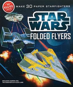 star wars folded flyers are shown in this box with an image of a fighter jet