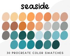 the color swatches for seasidee are all different colors, and there is no image to describe