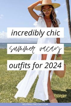 Make a splash with your beach outfit this summer! From flowy maxi dresses to cute swim cover-ups, these trendy vacation outfits for women are perfect for your next tropical escape. Beach Resort Outfits For Women, Resort Outfits For Women, Classy Beach Outfit, Resort Vacation Outfits, Beach Resort Outfits, Trendy Beach Outfits, Resort Outfits