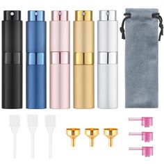 PRICES MAY VARY. ☘【Widely-Used】Those perfume atomizer bottles very nice & slim easy to carry bottle which holds quite a bit of your favorite liquid emulsion such as different colognes, aftershave, barely takes up any room, a good choice for traveling, dating, party. ☘【Easy to Carry】The 8ml pocket perfume dispenser is the perfect size for mobile storage or traveling. Handy carrying in your pocket, leaving in the car, stashed in a backpack, duffle, or toiletry bag. No carrying around a bunch of bu Small Perfume Bottles, Travel Perfume, Lipstick Tube, Perfume Atomizer, Cologne Spray, Refillable Bottles, Travel Bottles, Empty Bottles, Aftershave