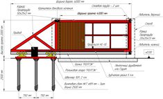 an architectural drawing shows the details for a small cabin